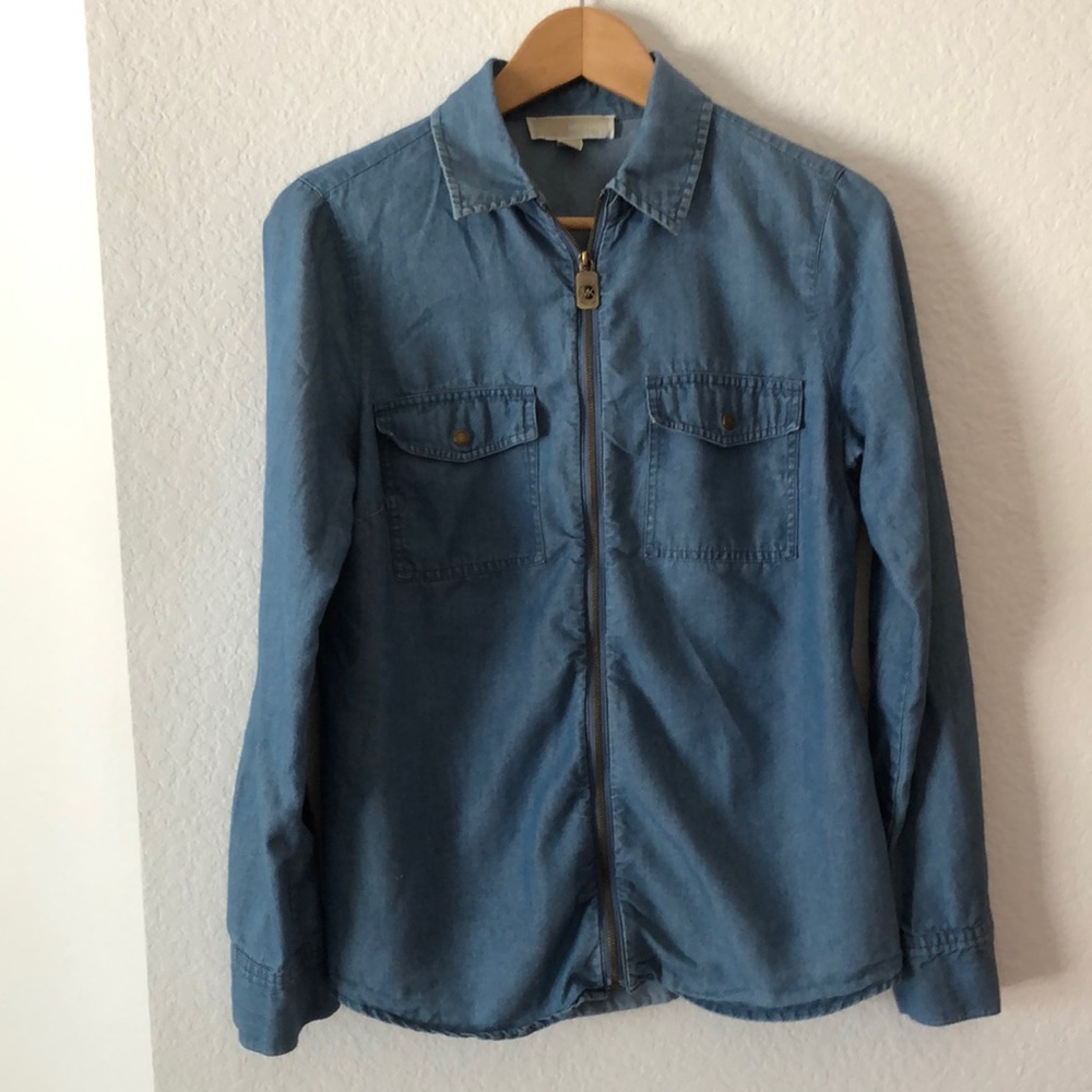 Michael Kors chambray zip up